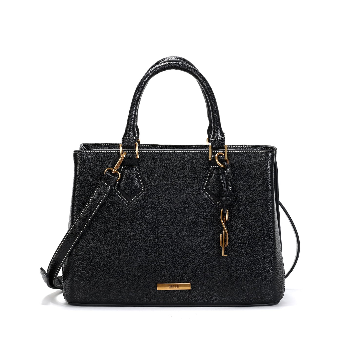 Bolsa Tote Santa Lolla Preta Alça Dupla