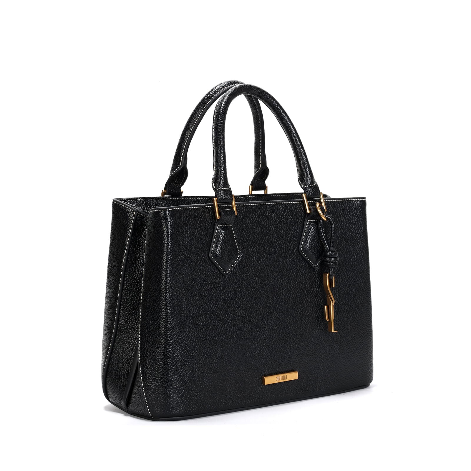 Bolsa Tote Santa Lolla Preta Alça Dupla