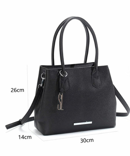 Bolsa Tote Santa Lolla Preta Alça Transversal