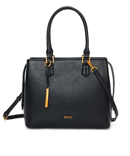 Bolsa Tote Santa Lolla Preta Alça Transversal