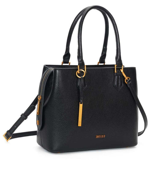 Bolsa Tote Santa Lolla Preta Alça Transversal