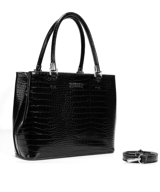 Bolsa Tote Santa Lolla Preta Brilho