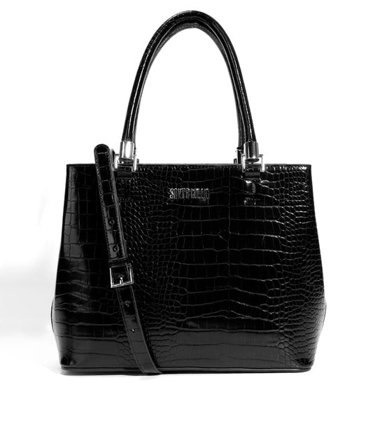 Bolsa Tote Santa Lolla Preta Brilho