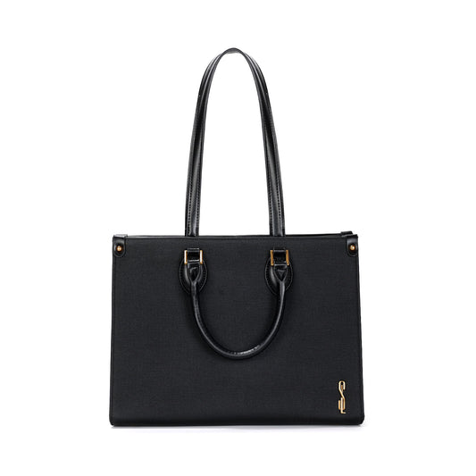 Bolsa Tote Santa Lolla Preta Canvas Duas Alças