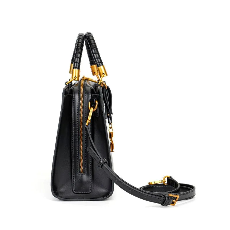 Bolsa Tote Santa Lolla Preta Duas Alças