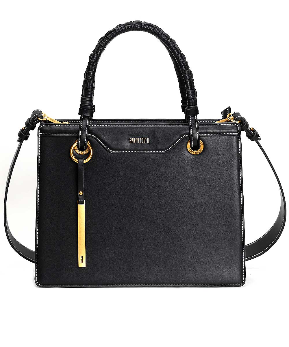 Bolsa Tote Santa Lolla Preto Alça Transversal
