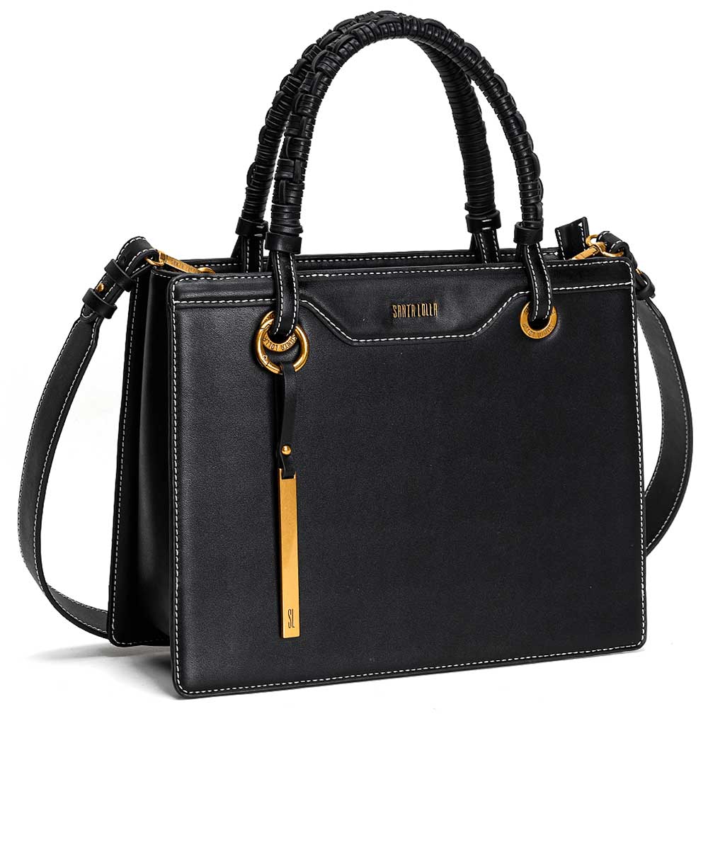 Bolsa Tote Santa Lolla Preto Alça Transversal