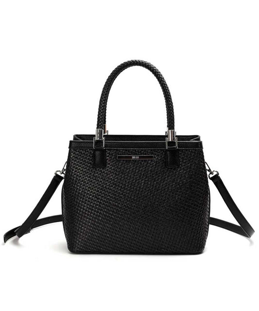 Bolsa Tote Santa Lolla Preto Tramado