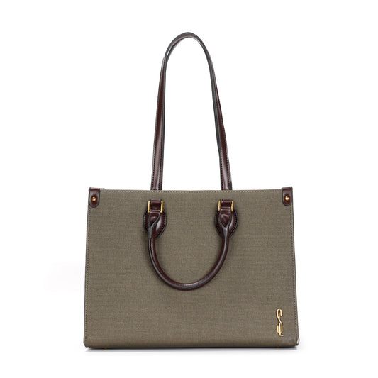 Bolsa Tote Santa Lolla Verde Canvas Duas Alças