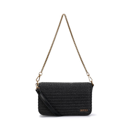 Bolsa Tramado Santa Lolla Preta Duas Alças