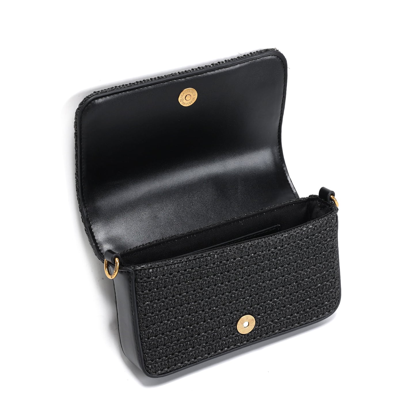 Bolsa Tramado Santa Lolla Preta Duas Alças