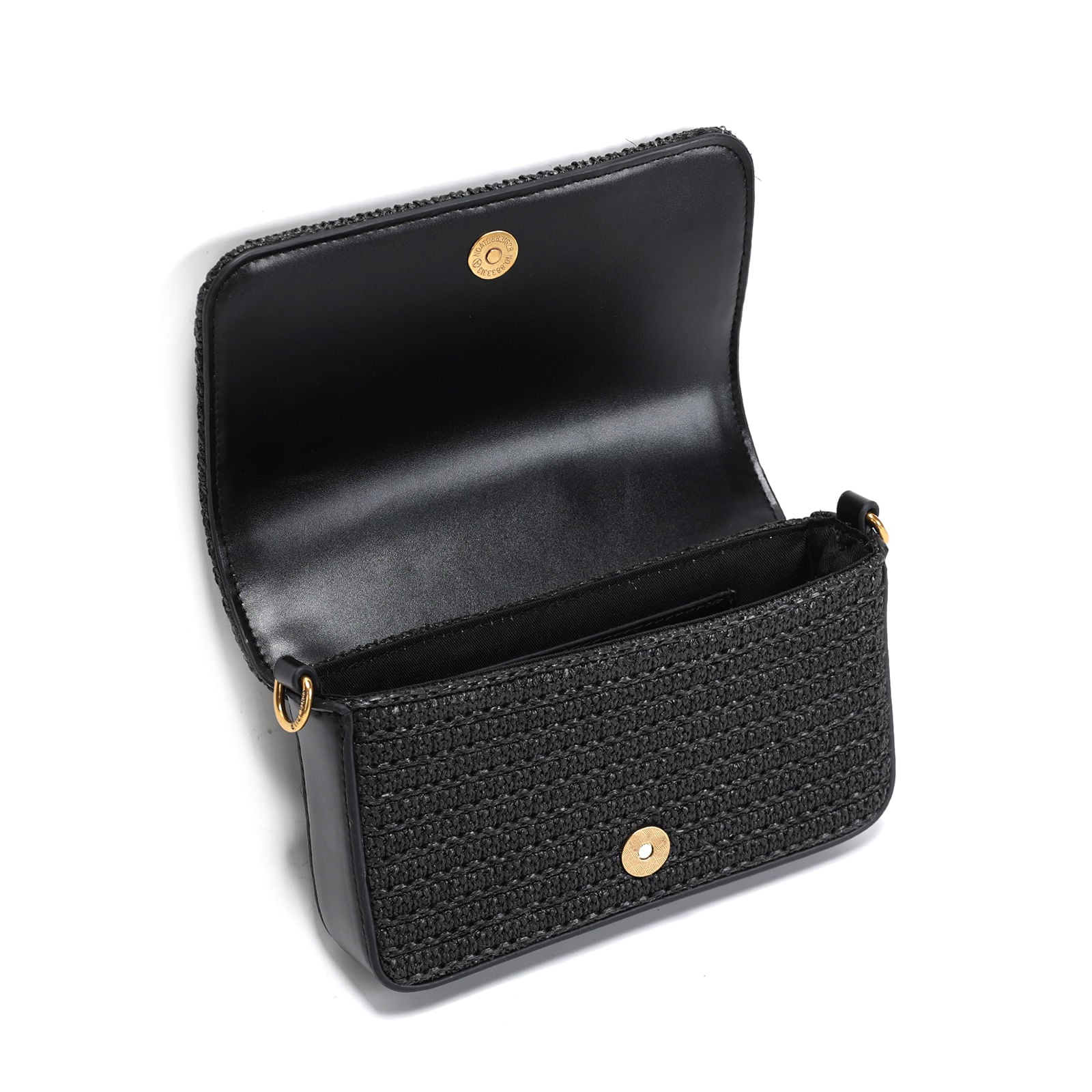 Bolsa Tramado Santa Lolla Preta Duas Alças