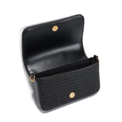 Bolsa Tramado Santa Lolla Preta Duas Alças