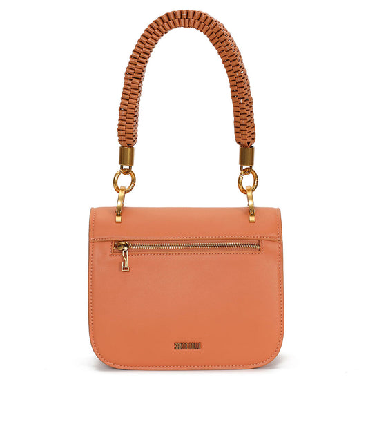 Bolsa Transversal Marrom Cognac Alça Trançada