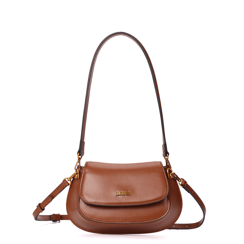 Bolsa Transversal Marrom Santa Lolla Duas Alças