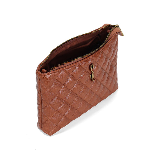 Bolsa Transversal Marrom Santa Lolla Matelassê