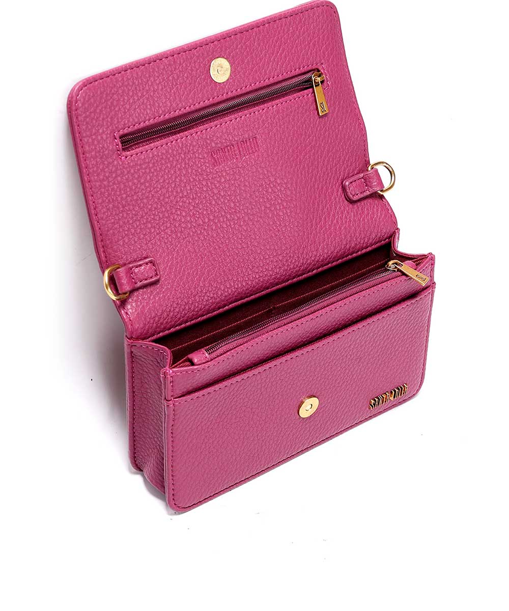 Bolsa Transversal Pequena Santa Lolla Fúcsia