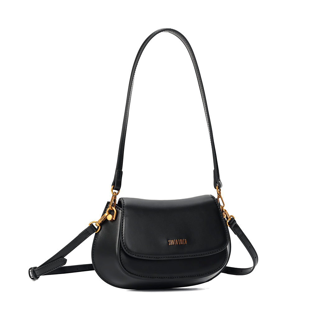 Bolsa Transversal Preta Santa Lolla Duas Alças