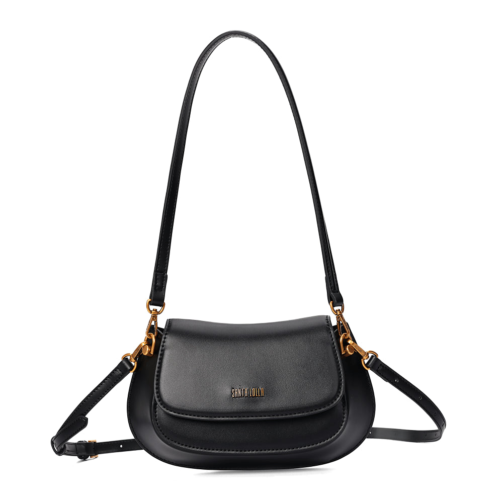 Bolsa Transversal Preta Santa Lolla Duas Alças