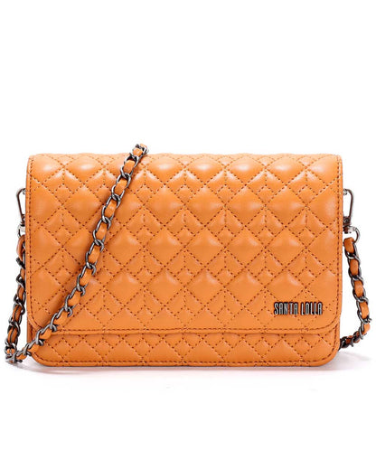 Bolsa Transversal Santa Lolla Alça Corrente Caramelo