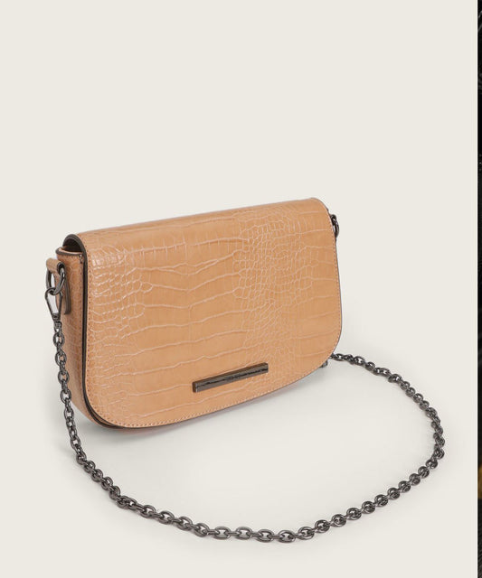 Bolsa Transversal Santa Lolla Areia Brilho Correntes