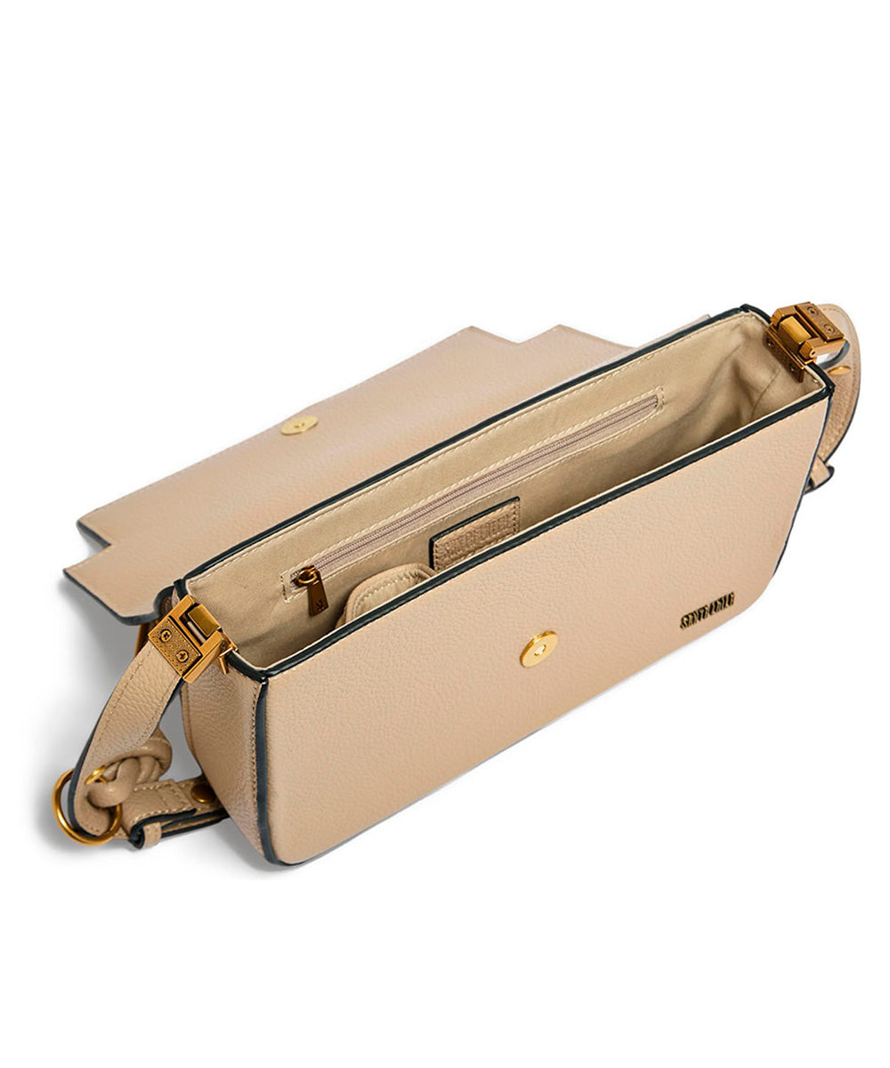 Bolsa Transversal Santa Lolla Areia Chaveiro