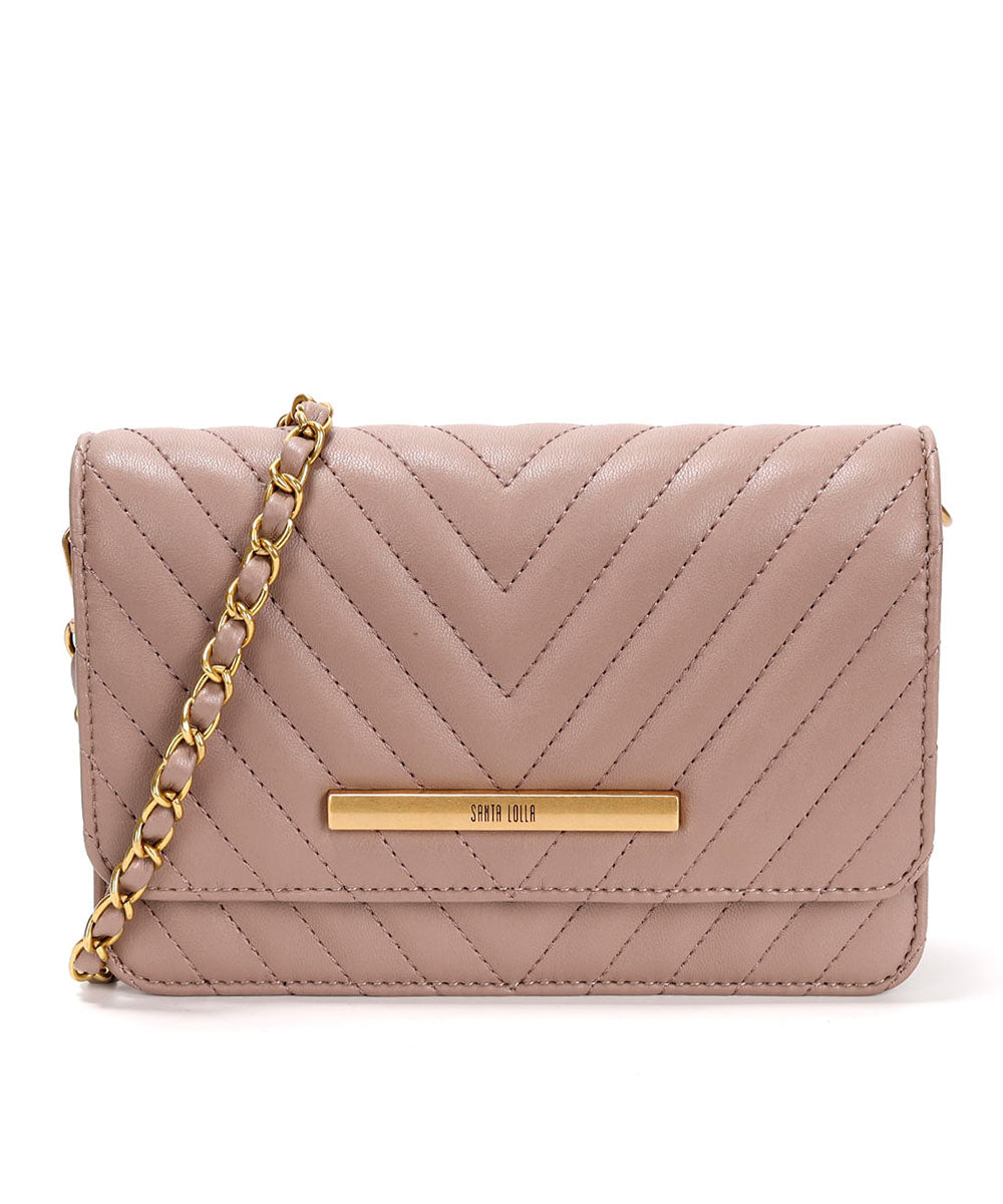 Bolsa Transversal Santa Lolla Areia Matelassê