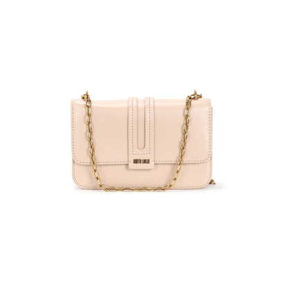 Bolsa Transversal Santa Lolla Bege Alça Correntes