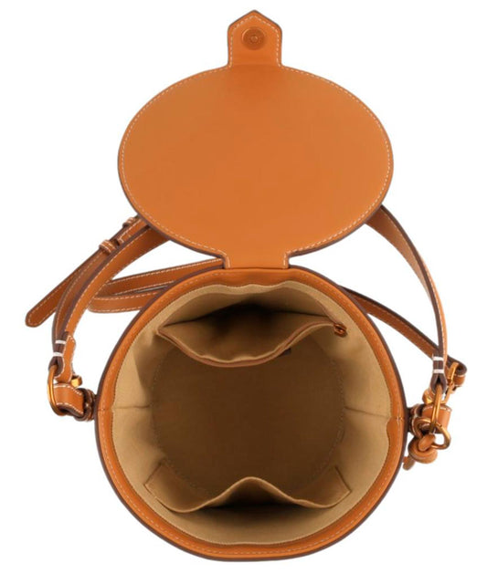 Bolsa Transversal Santa Lolla Bege Cilíndrica Corda