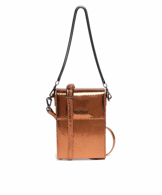 Bolsa Transversal Santa Lolla Borgonha Metalizado