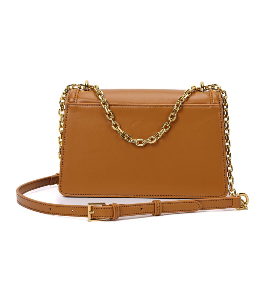 Bolsa Transversal Santa Lolla Caramelo Alça Corrente