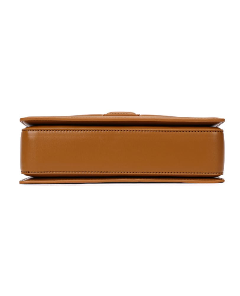Bolsa Transversal Santa Lolla Caramelo Alça Corrente