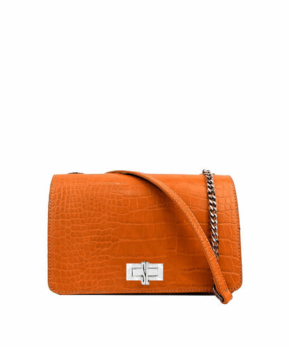 Bolsa Transversal Santa Lolla Caramelo Alça Corrente