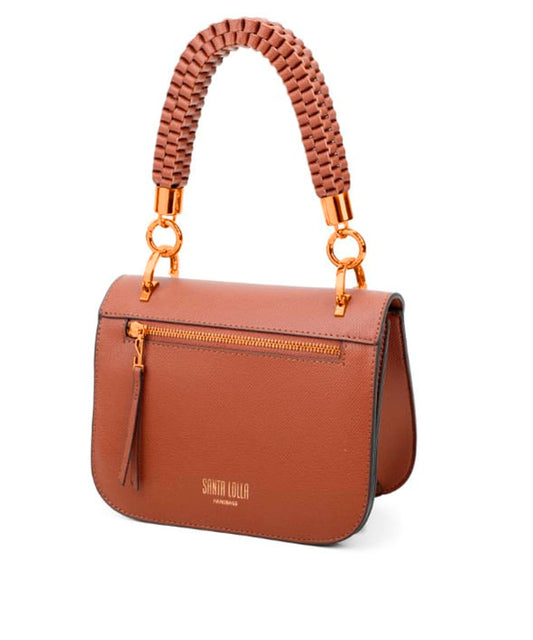 Bolsa Transversal Santa Lolla Caramelo Alça Transversal