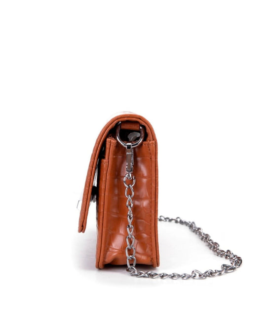 Bolsa Transversal Santa Lolla Caramelo Brilho