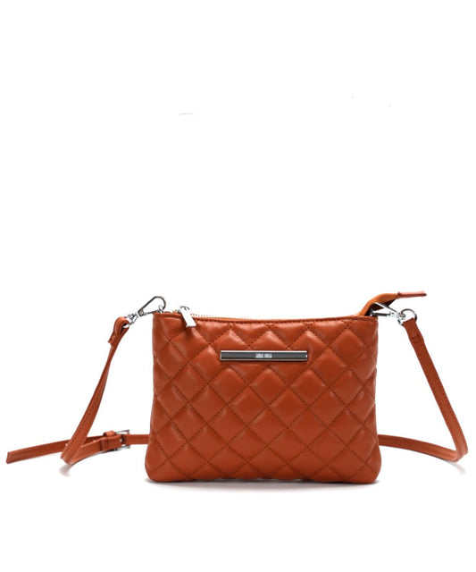 Bolsa Transversal Santa Lolla Caramelo Soft Matelassê