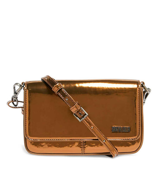 Bolsa Transversal Santa Lolla Cobre Metalizado