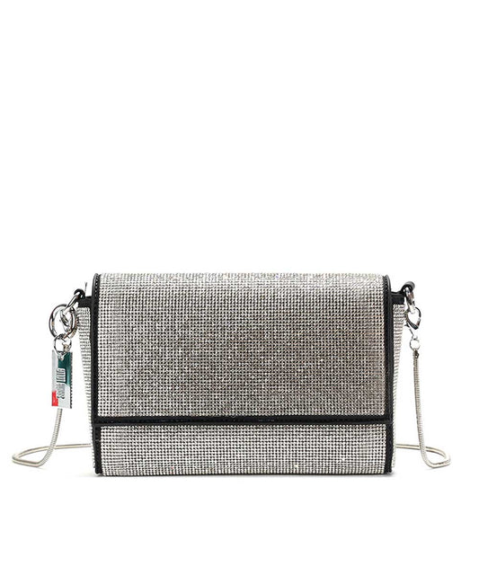 Bolsa Transversal Santa Lolla Cristal Brilho Correntes