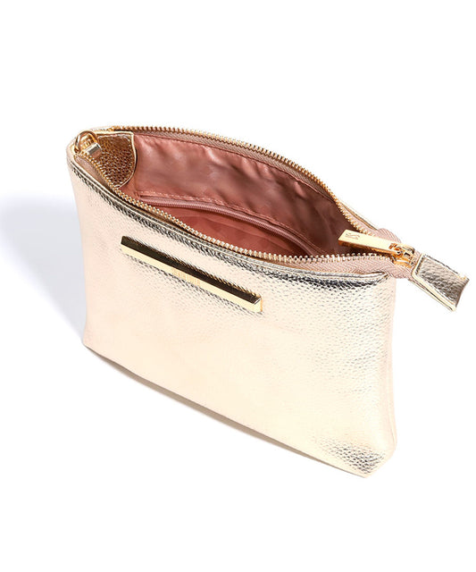 Bolsa Transversal Santa Lolla Dourada Metalizada