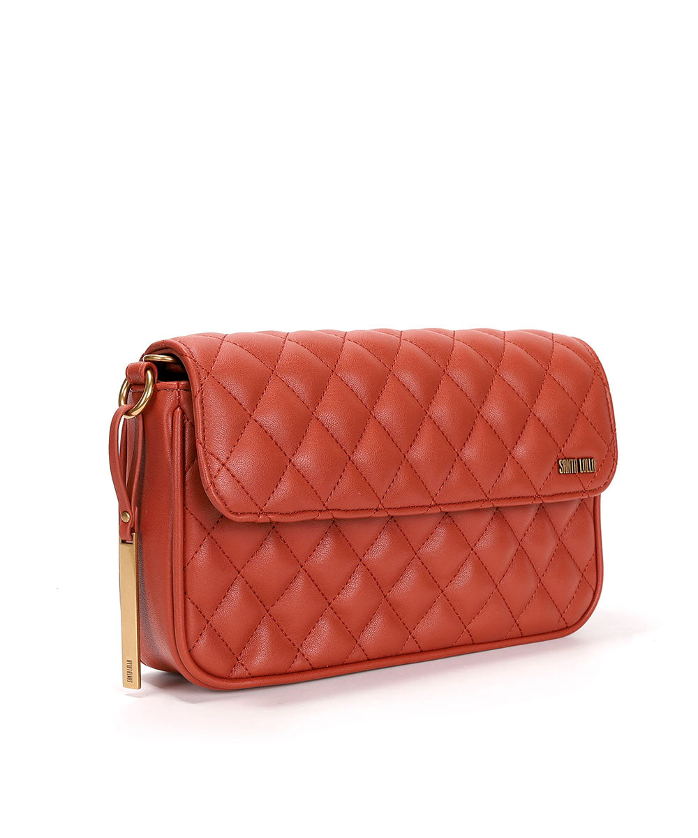 Bolsa Transversal Santa Lolla Ferrugem Matelassê