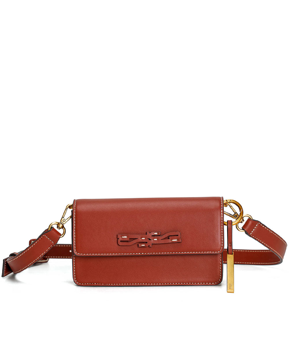 Bolsa Transversal Santa Lolla Ferrugem Pesponto