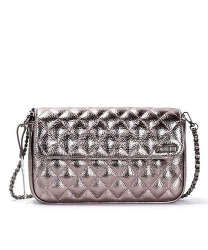 Bolsa Transversal Santa Lolla Grafite Metalizado