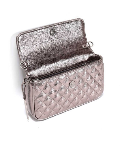 Bolsa Transversal Santa Lolla Grafite Metalizado