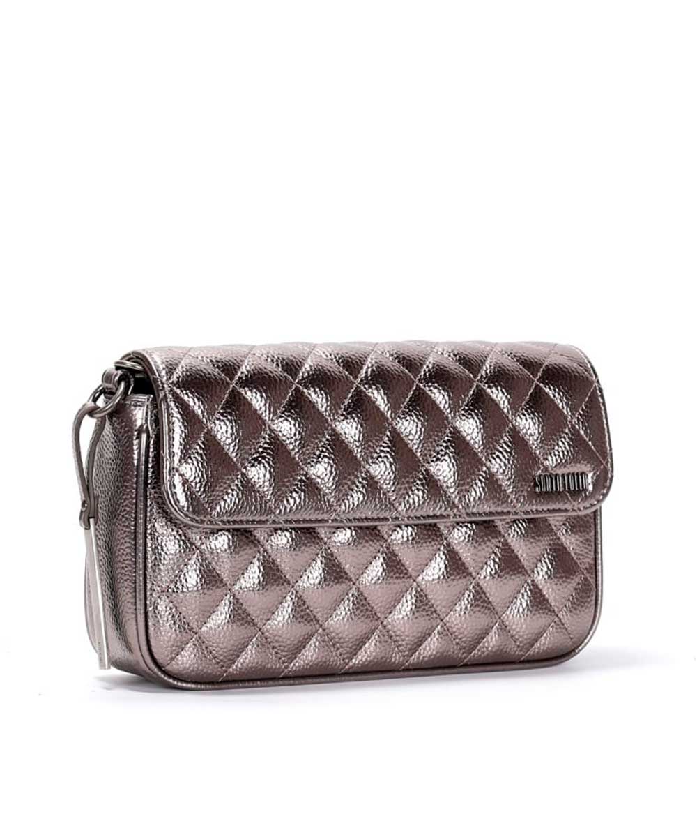 Bolsa Transversal Santa Lolla Grafite Metalizado