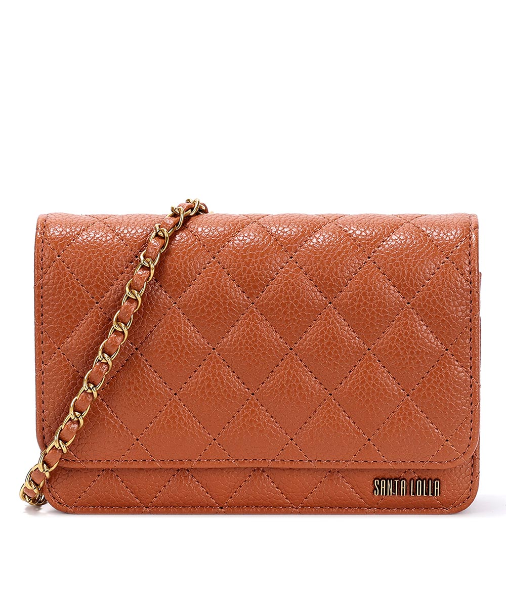 Bolsa Transversal Santa Lolla Marrom Cinamon Correntes