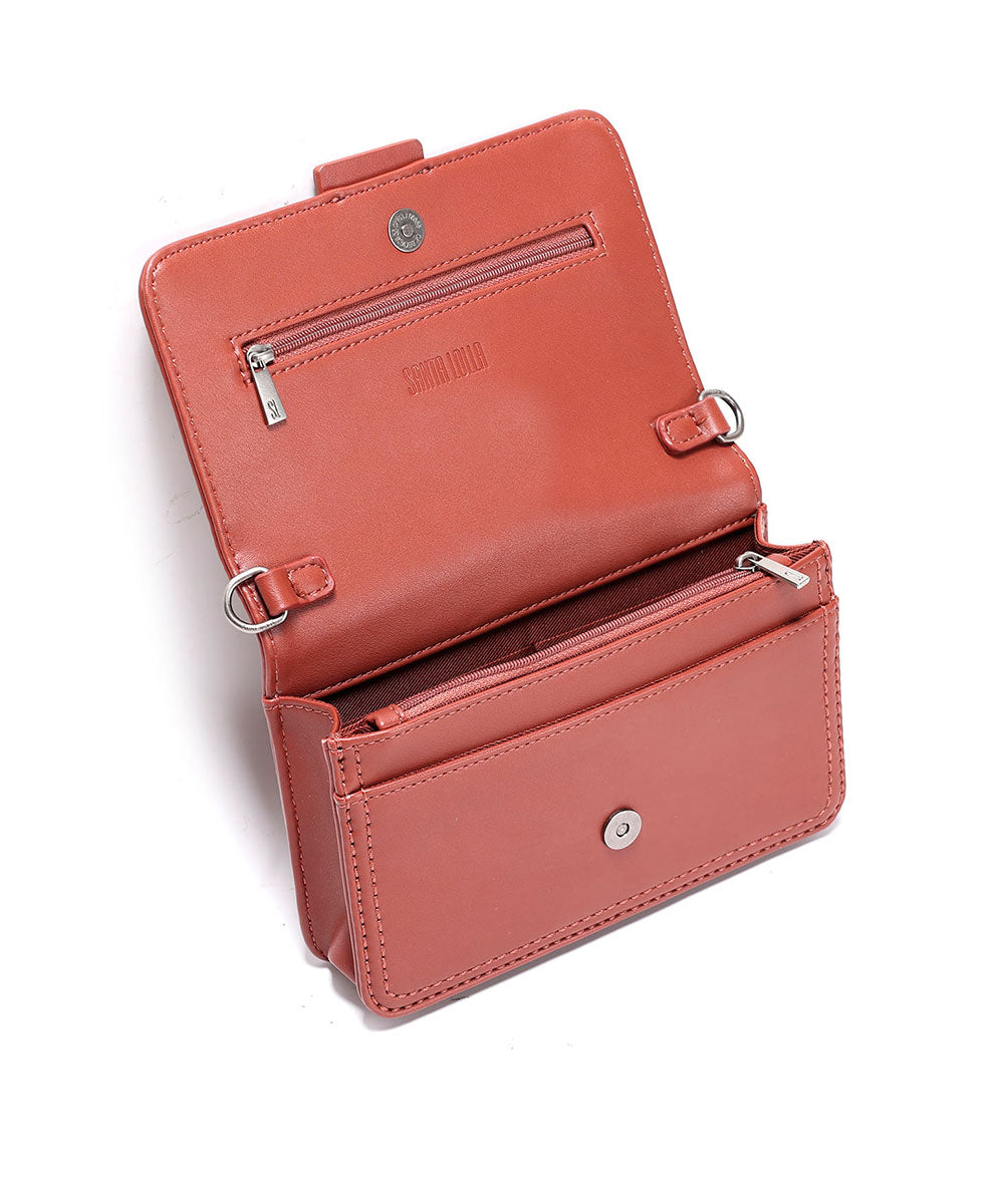 Bolsa Transversal Santa Lolla Marrom Duas Alças