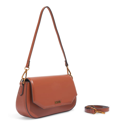 Bolsa Transversal Santa Lolla Marrom Elegante E Versátil