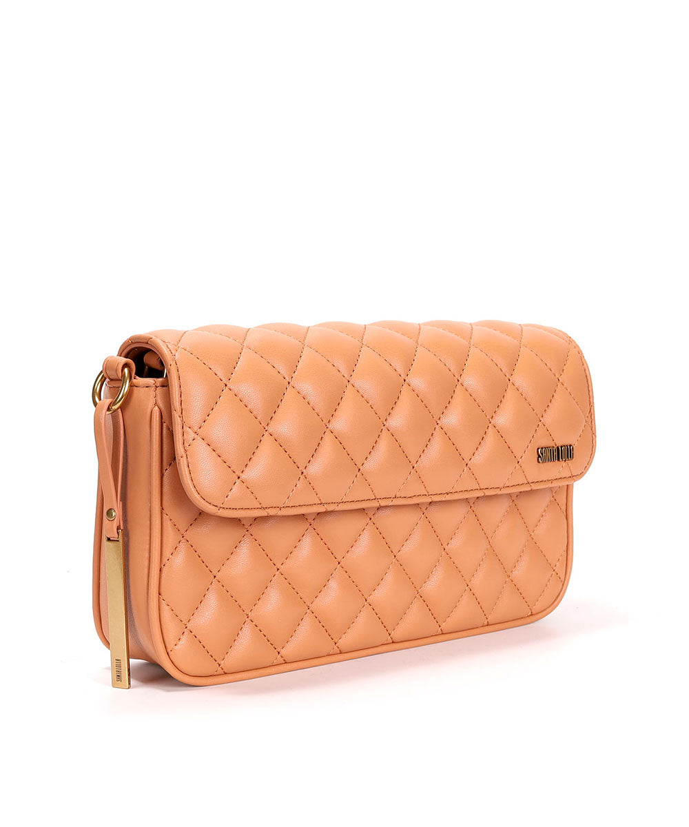 Bolsa Transversal Santa Lolla Marrom Matelassê