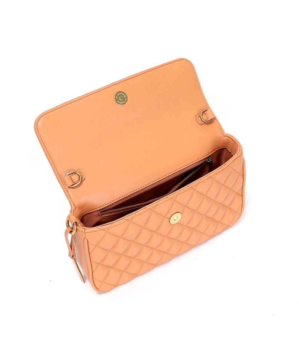 Bolsa Transversal Santa Lolla Marrom Matelassê