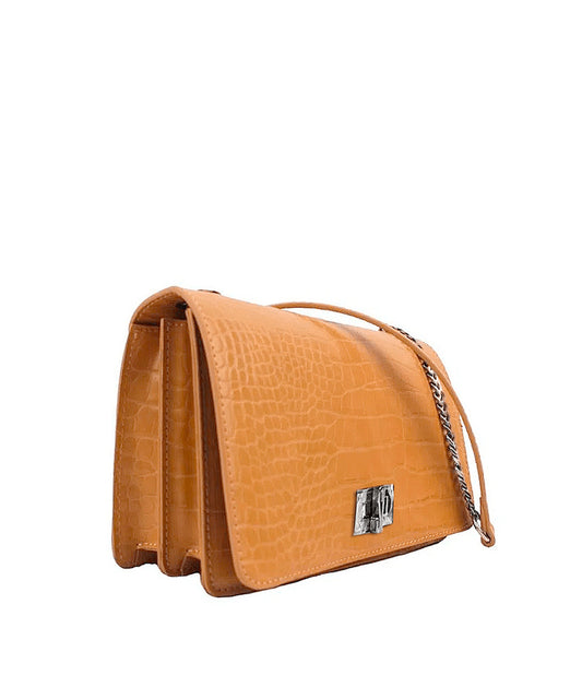 Bolsa Transversal Santa Lolla Nude Alça Corrente